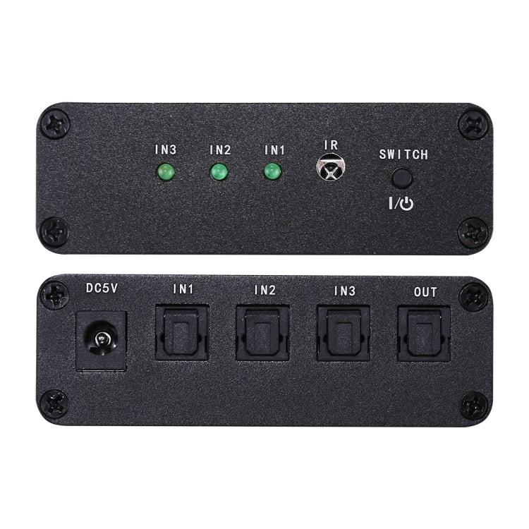 Rynx | NK-3X1 Full HD SPDIF / Toslink Digital Optical Audio 3 x 1 Switch Extension with IR Remote Control