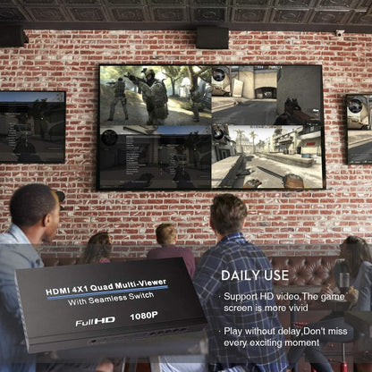 Rynx | NEWKENG NK-C941 Full HD 1080P HDMI 4x1 Quad Multi-Viewer with seamless switch & remote control, AU plug