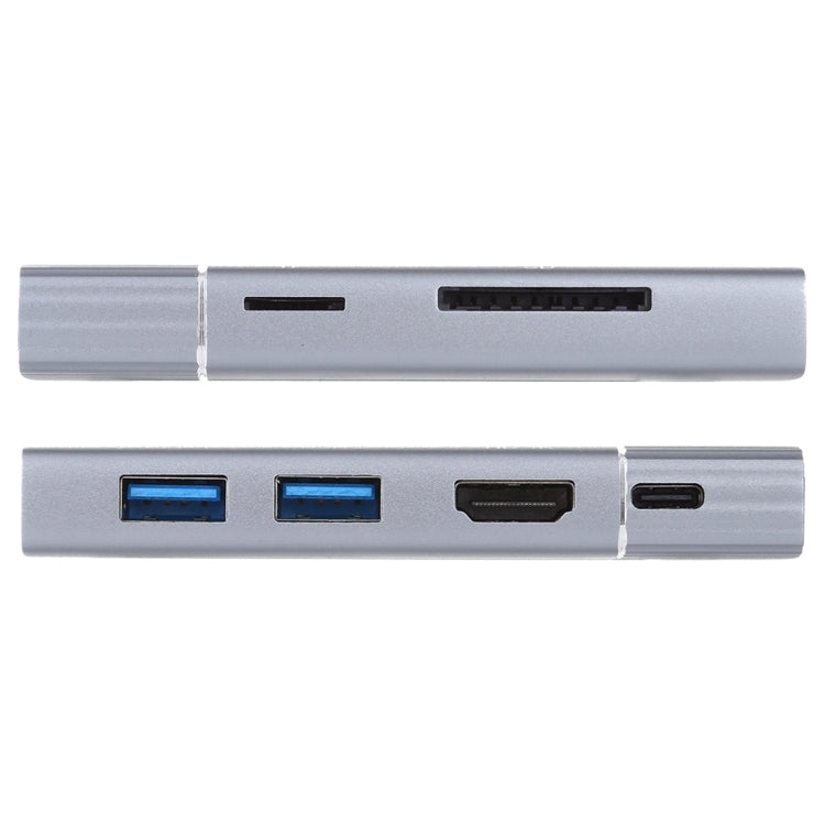 Rynx | 7 In 1 Dual USB 3.0 + TF/SD + HDMI/VGA + 3.5mm Jack + Type-C / USB-C Multifunction USB-C Docking Station