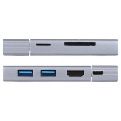 Rynx | 7 In 1 Dual USB 3.0 + TF/SD + HDMI/VGA + 3.5mm Jack + Type-C / USB-C Multifunction USB-C Docking Station
