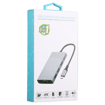 Rynx | 7 In 1 Dual USB 3.0 + TF/SD + HDMI/VGA + 3.5mm Jack + Type-C / USB-C Multifunction USB-C Docking Station
