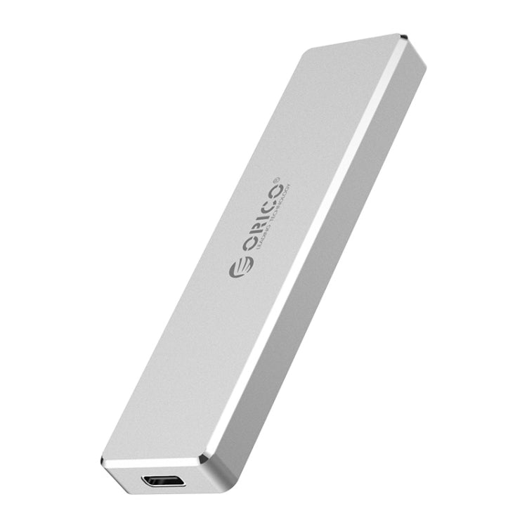 Rynx | ORICO PCM2-C3 M.2 M-Key to USB 3.1 Gen2 USB-C / Type-C Push-top Solid State Drive Enclosure, The maximum supported capacity: 2TB(Silver)