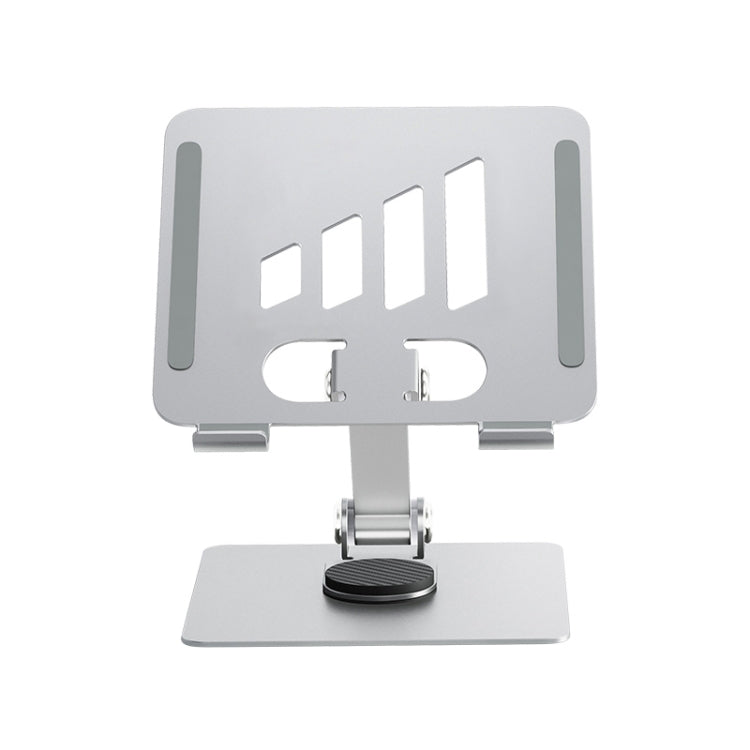 Rynx | L-14 Aluminium Alloy Foldable Rotatable Laptop/Tablet Stand (Silver)