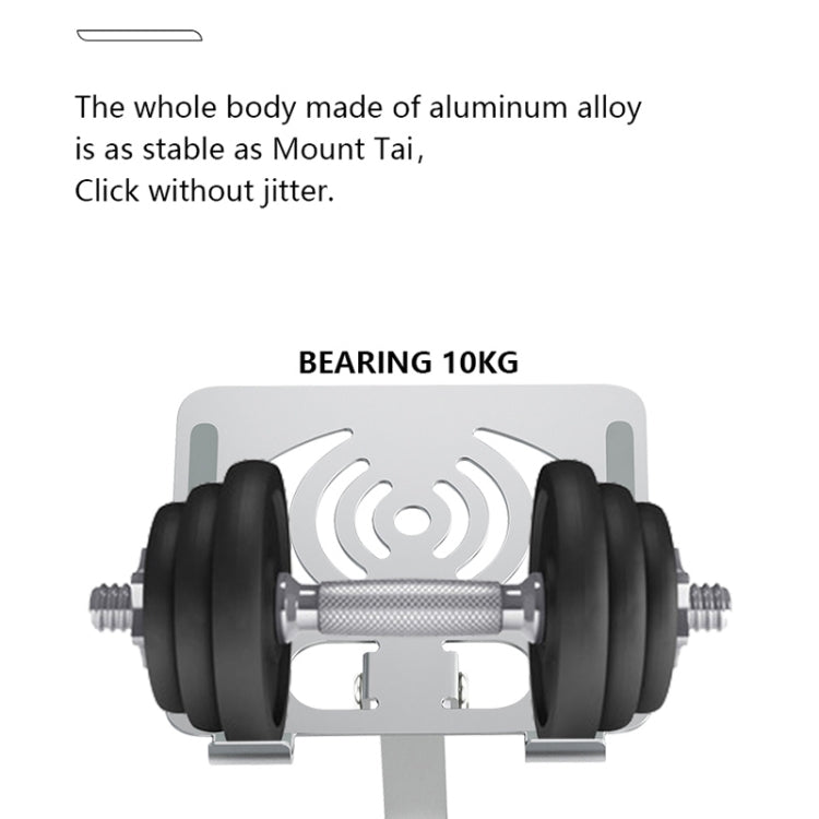 Rynx | L-14 Aluminium Alloy Foldable Rotatable Laptop/Tablet Stand (Silver)