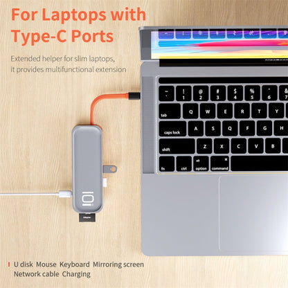 Rynx | ROCK TR01 10 In 1 Type-C / USB-C to HDMI + VGA Multifunction Extension HUB Adapter (Silver)