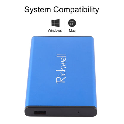 Rynx | Richwell SATA R2-SATA-2TB 2TB 2.5 inch USB3.0 Super Speed interface mobile hard drive (Blue)