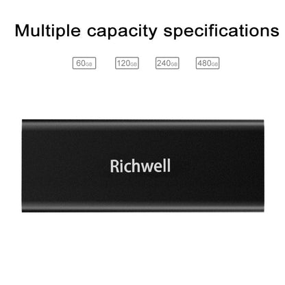 Rynx | Richwell SSD R280-SSD-120GB 120GB Mobile Hard Drive for Desktop PC (Black)
