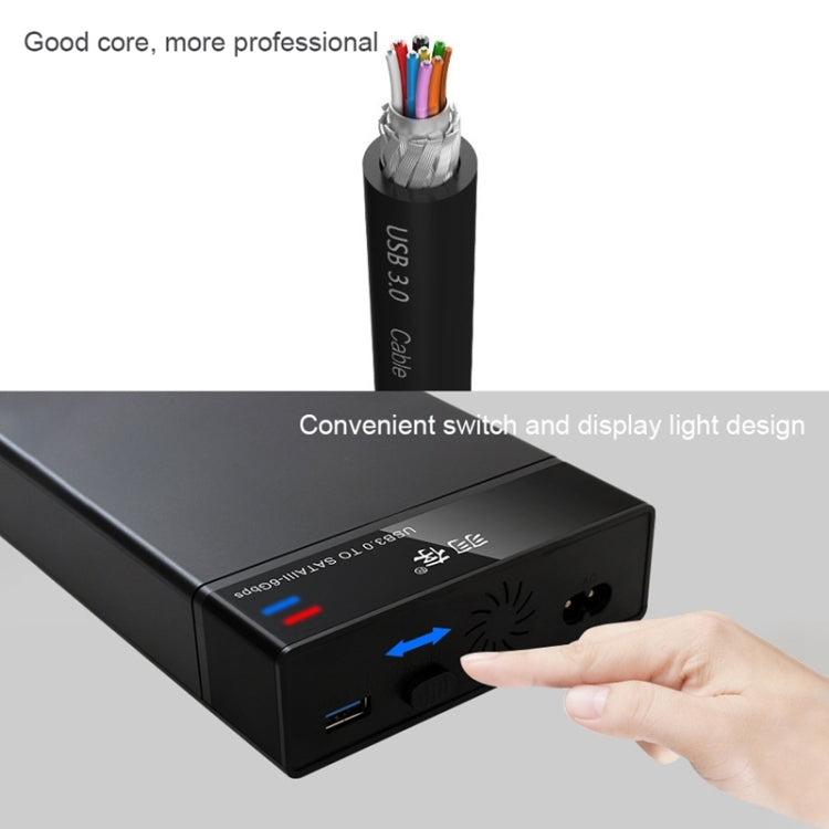 Rynx | Universal SATA 2.5 / 3.5 Inch USB3.0 Interface External Solid State Drive Enclosure for Laptops / Desktop Computers, The maximum supported capacity: 10TB