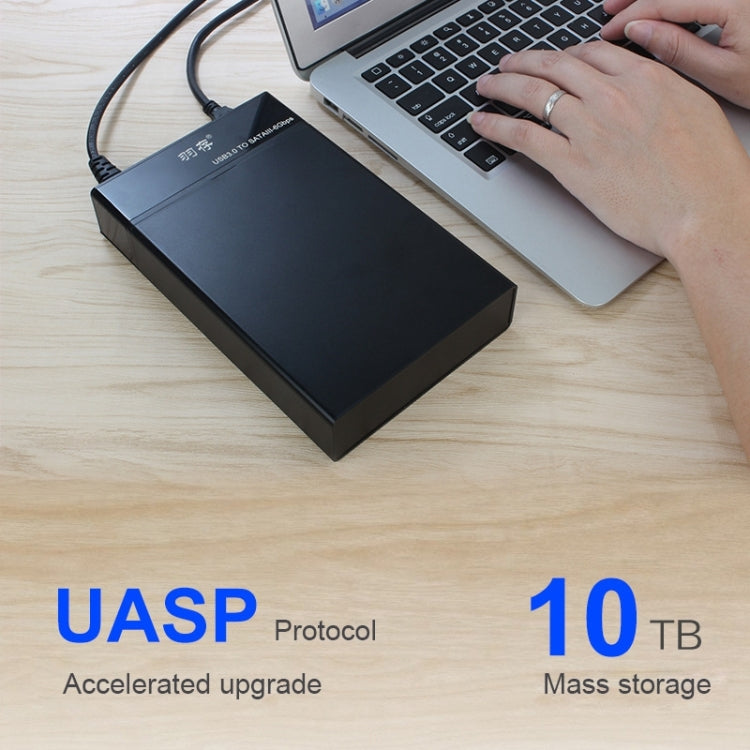Rynx | Universal SATA 2.5 / 3.5 Inch USB3.0 Interface External Solid State Drive Enclosure for Laptops / Desktop Computers, The maximum supported capacity: 10TB