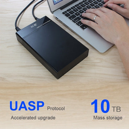 Rynx | Universal SATA 2.5 / 3.5 Inch USB3.0 Interface External Solid State Drive Enclosure for Laptops / Desktop Computers, The maximum supported capacity: 10TB