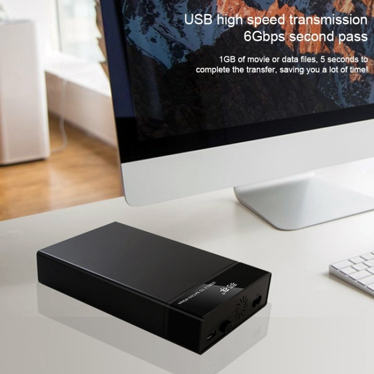 Rynx | Universal SATA 2.5 / 3.5 Inch USB3.0 Interface External Solid State Drive Enclosure for Laptops / Desktop Computers, The maximum supported capacity: 10TB