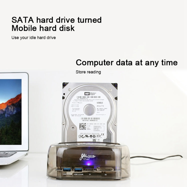 Rynx | 2.5 / 3.5 inch USB3.0 Dual SATA HDD enclosure with HUB & OTB function, The maximum supported capacity: 16TB