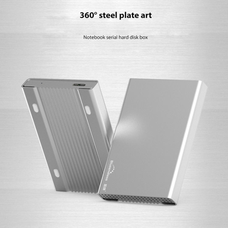 Rynx | Blueendless U23Q SATA 2.5 inch Micro B interface HDD case with USB-C / Type-C to USB-C / Type-C cable, supporting thickness: 1 cm or less