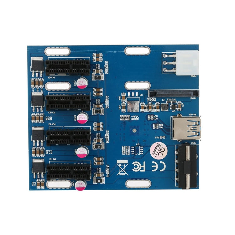Rynx | PCI-E to PCI-E Converter Card 1 to 4 1 X Express Card with 4 Ports PCI-E Slots