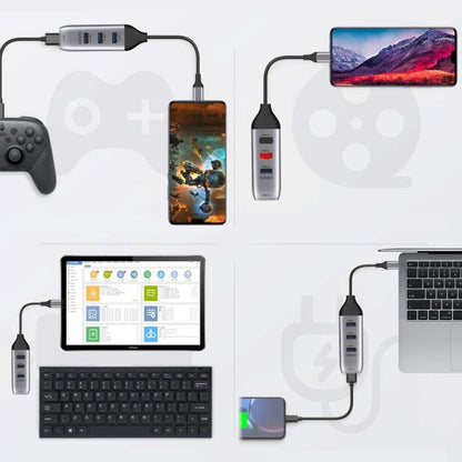 Rynx | Onten 95118U 4 in 1 USB-C / Type-C to 4 USB 3.0 Ports Multifunctional HUB Converter Docking Station