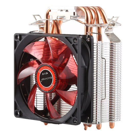 Rynx | CoolAge L400 DC 12V 1600PRM 40.5cfm heatsink hydraulic bearing cooling fan CPU cooler for AMD Intel 775 1150 1156 1151 (Red)