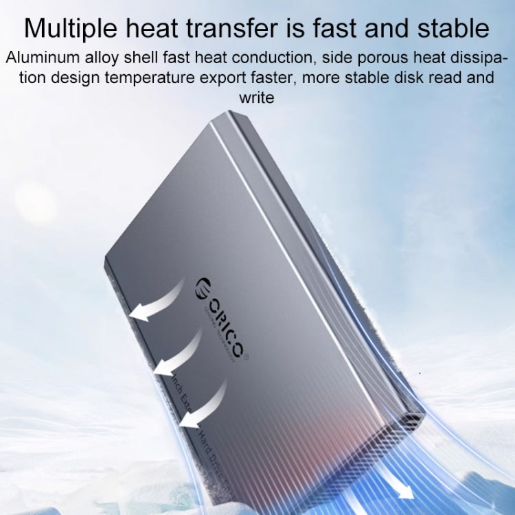 Rynx | ORICO DD25 C3 2.5 inch Type-C to Type-C and USB Mechanical SSD Case, Supported Capacity: 6TB (Dark Gray)