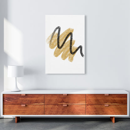 Rynx | Dalia Chalk Gold And Black Scribbles Art Print by Pixy Paper