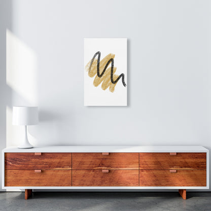 Rynx | Dalia Chalk Gold And Black Scribbles Art Print by Pixy Paper