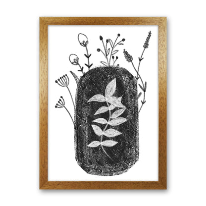 Rynx | Dalia Chalk Black Floral Art Print by Pixy Paper