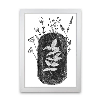Rynx | Dalia Chalk Black Floral Art Print by Pixy Paper