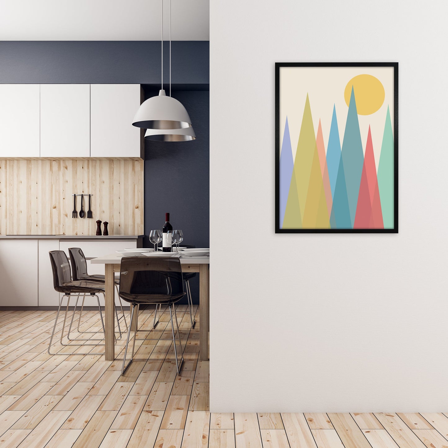 Rynx | Day and Night Kindergarten Mid Century Modern Art Print Day A