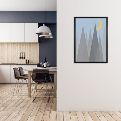 Rynx | Day and Night Kindergarten Mid Century Modern Art Print Night B