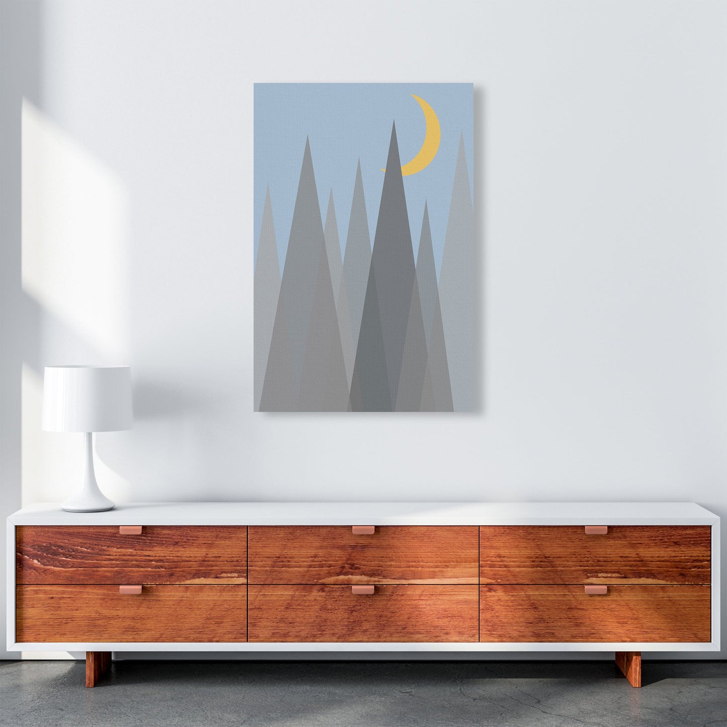 Rynx | Day and Night Kindergarten Mid Century Modern Art Print Night B