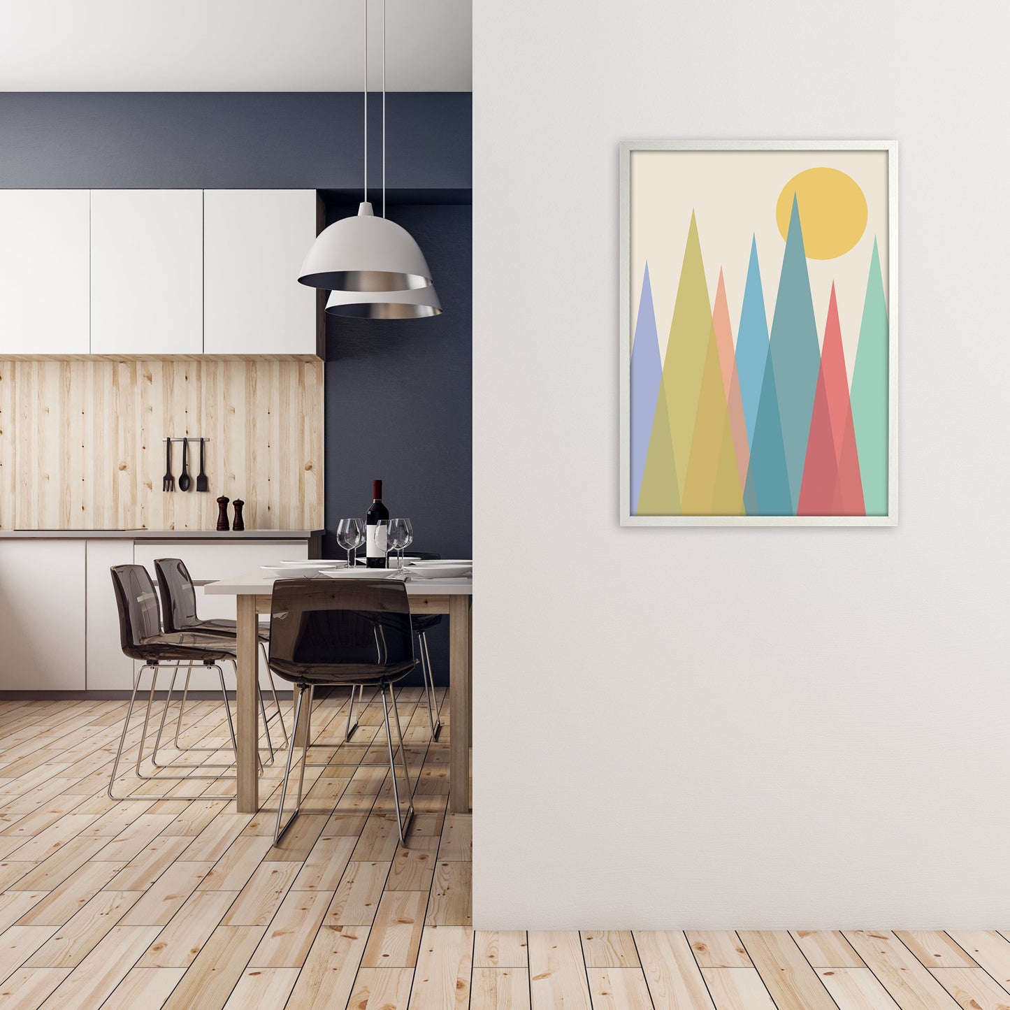 Rynx | Day and Night Kindergarten Mid Century Modern Art Print Day A