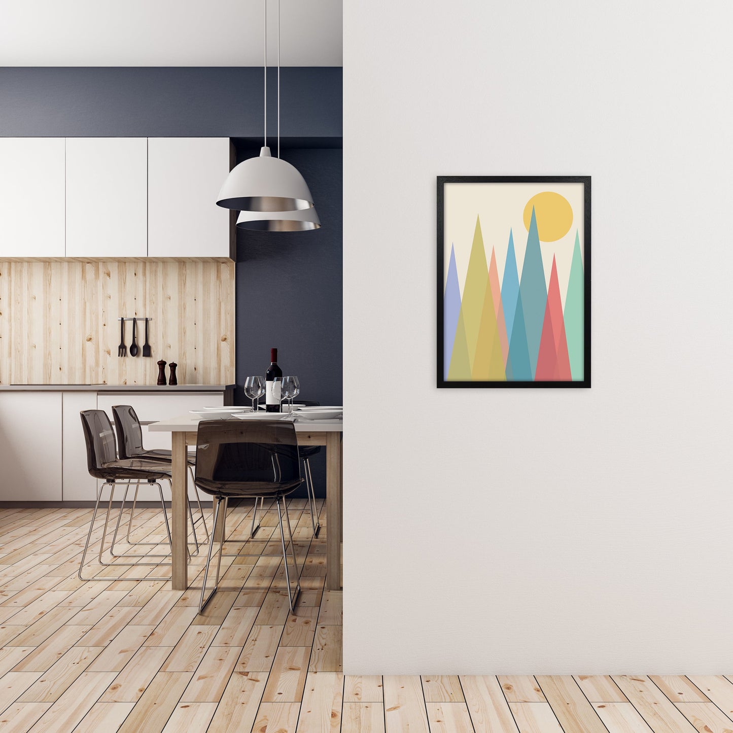 Rynx | Day and Night Kindergarten Mid Century Modern Art Print Day A