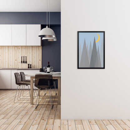 Rynx | Day and Night Kindergarten Mid Century Modern Art Print Night B
