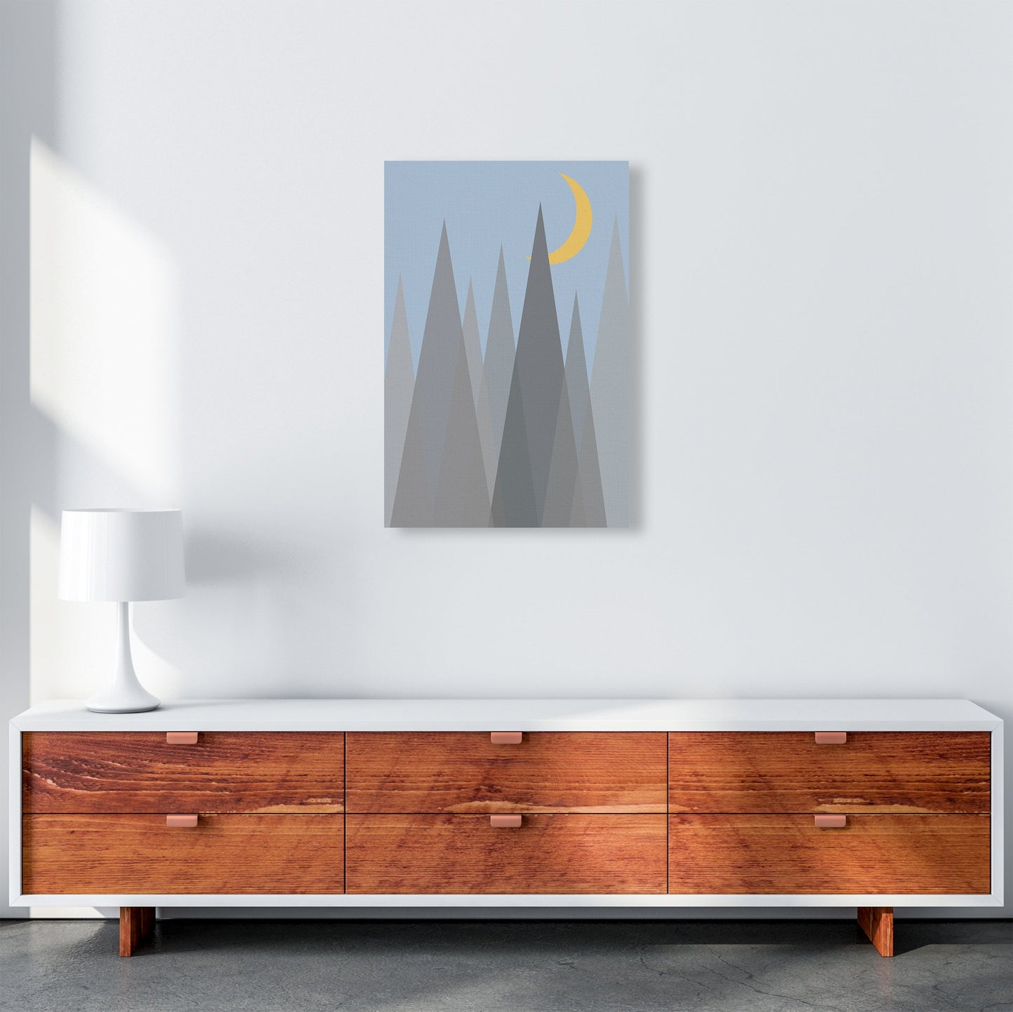 Rynx | Day and Night Kindergarten Mid Century Modern Art Print Night B