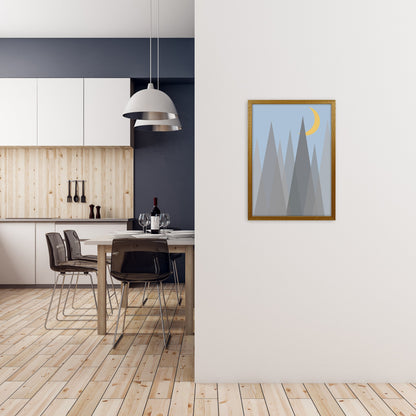 Rynx | Day and Night Kindergarten Mid Century Modern Art Print Night B