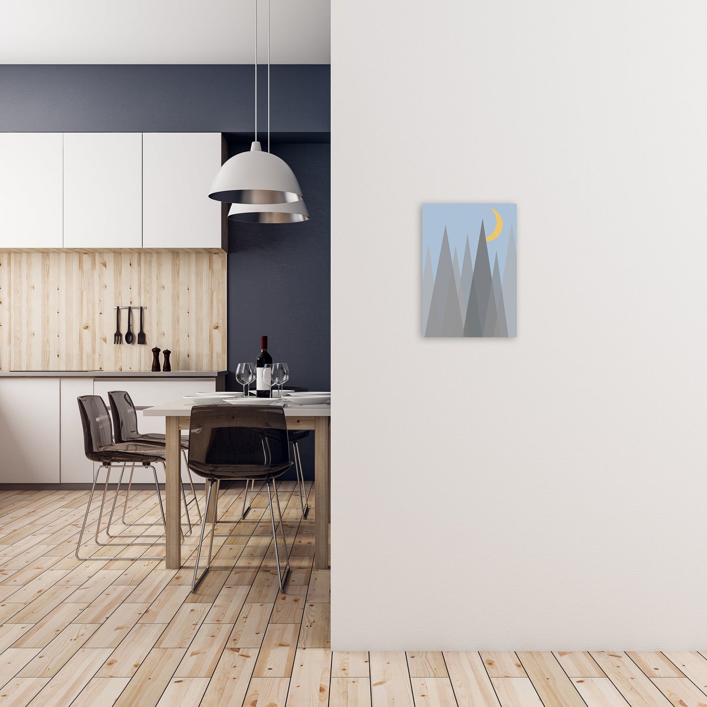 Rynx | Day and Night Kindergarten Mid Century Modern Art Print Night B