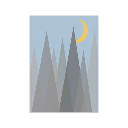 Rynx | Day and Night Kindergarten Mid Century Modern Art Print Night B