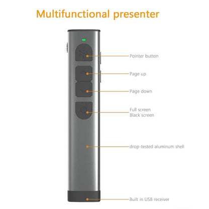 Rynx | Doosl Dsit038 2.4GHz Wireless Presenter PowerPoint Clicker Presentation Remote Control green laser pointer, control range: 100m