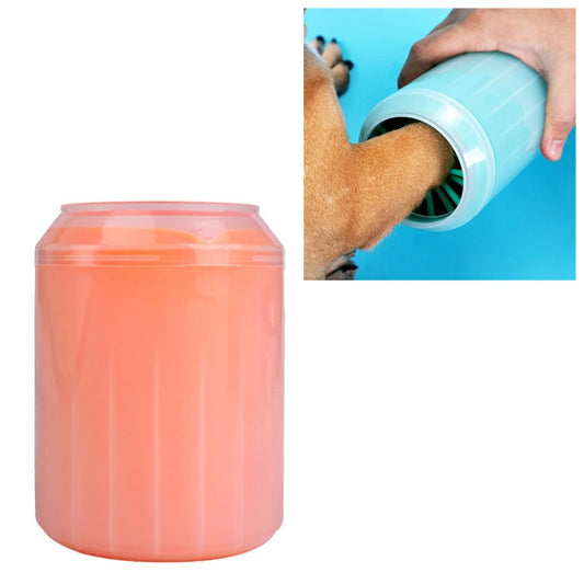 Pet Cat Dog Foot Cleaning Cup Cleaning Tool Silicone Wash Cup, Size: Medium (Orange)