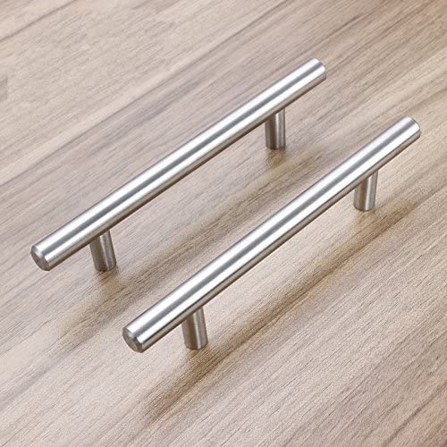 Rynx | Brushed Nickel Modern Stainless Steel Drawer Hardware T-Bar Handles