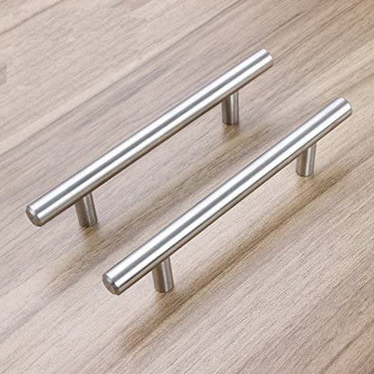 Rynx | Brushed Nickel Modern Stainless Steel Drawer Hardware T-Bar Handles