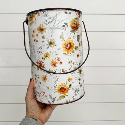 Rynx | Worn patterned metal buckets, set of 3