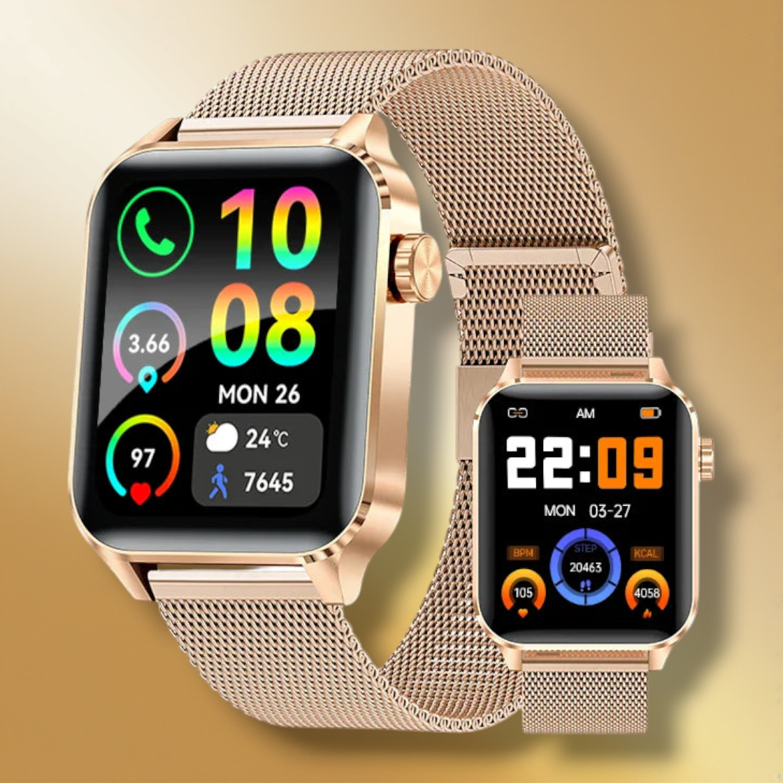 Rynx | Smartwatch for women Android gold "Lyntheris"