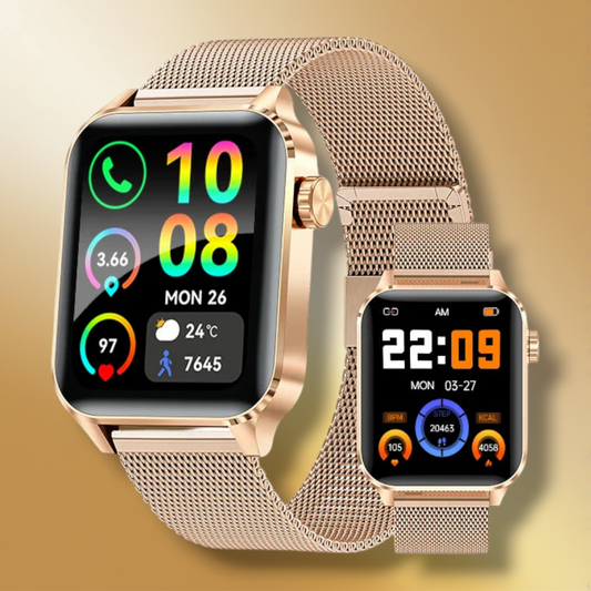 Rynx | Smartwatch for women Android gold "Lyntheris"