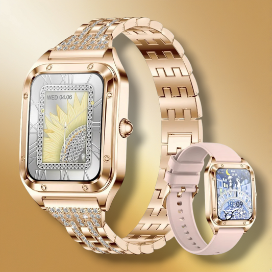Rynx | Smartwatch for women with golden mesh "Asterionis"