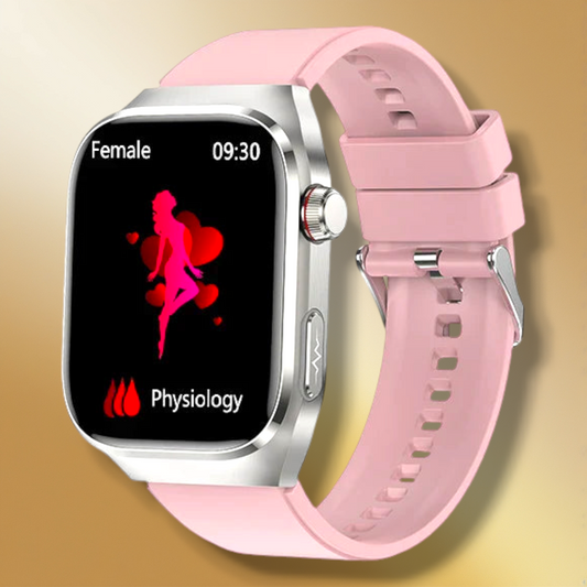 Rynx | Rectangular Smartwatch for Women in Pink "Astrionor"