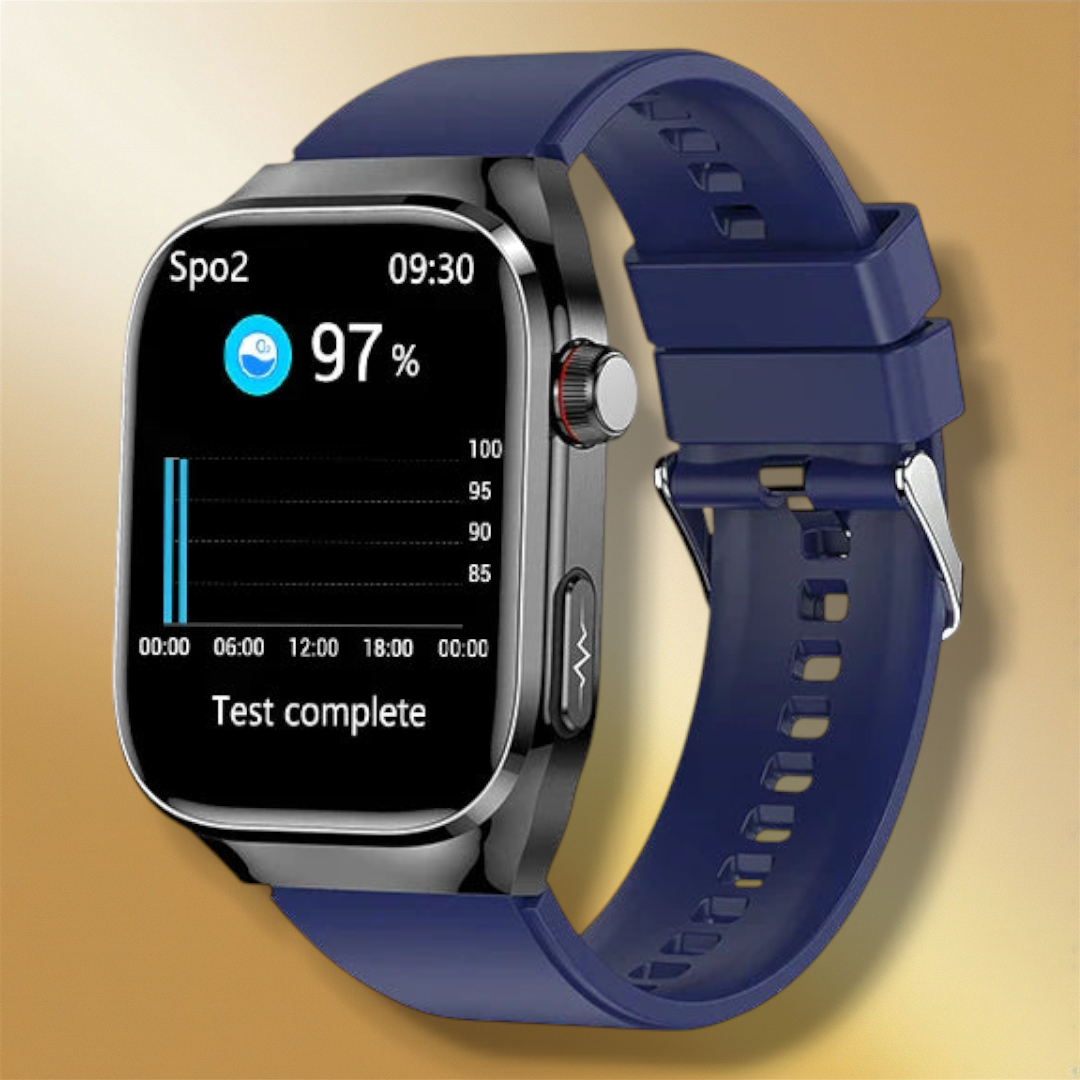 Rynx | Rectangular Men's Smartwatch blue "Zevorith"