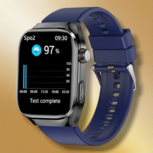 Rynx | Rectangular Men's Smartwatch blue "Zevorith"