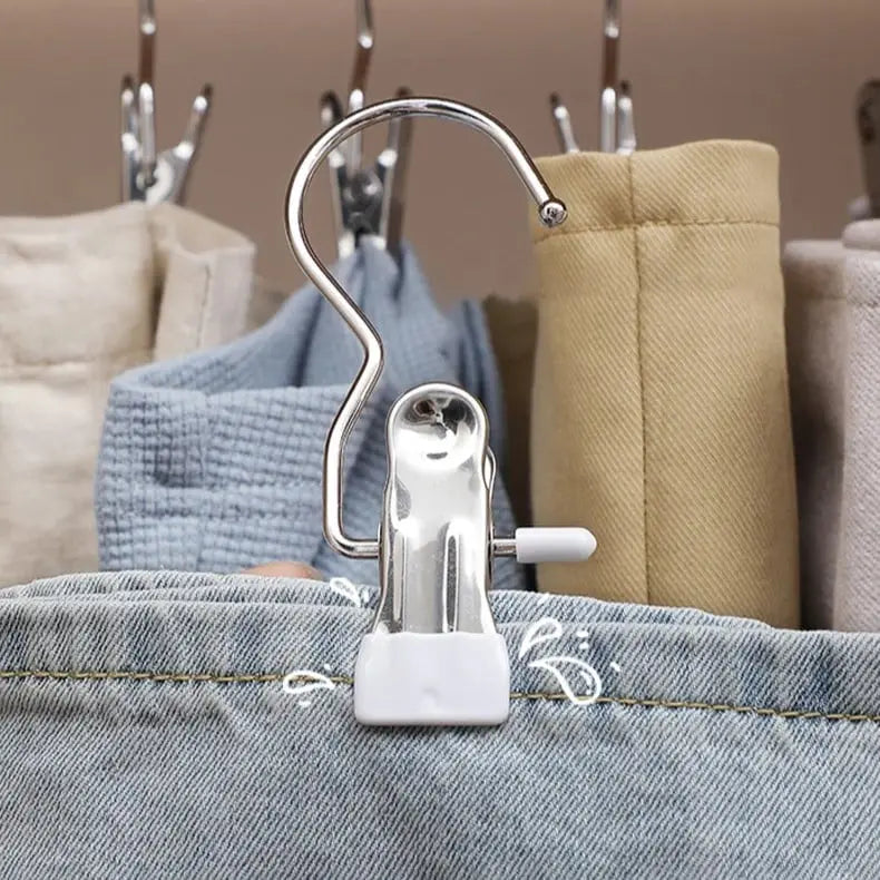 Rynx | Space-saving metal clip hook with PVC handle – More stable than wood & plastic
