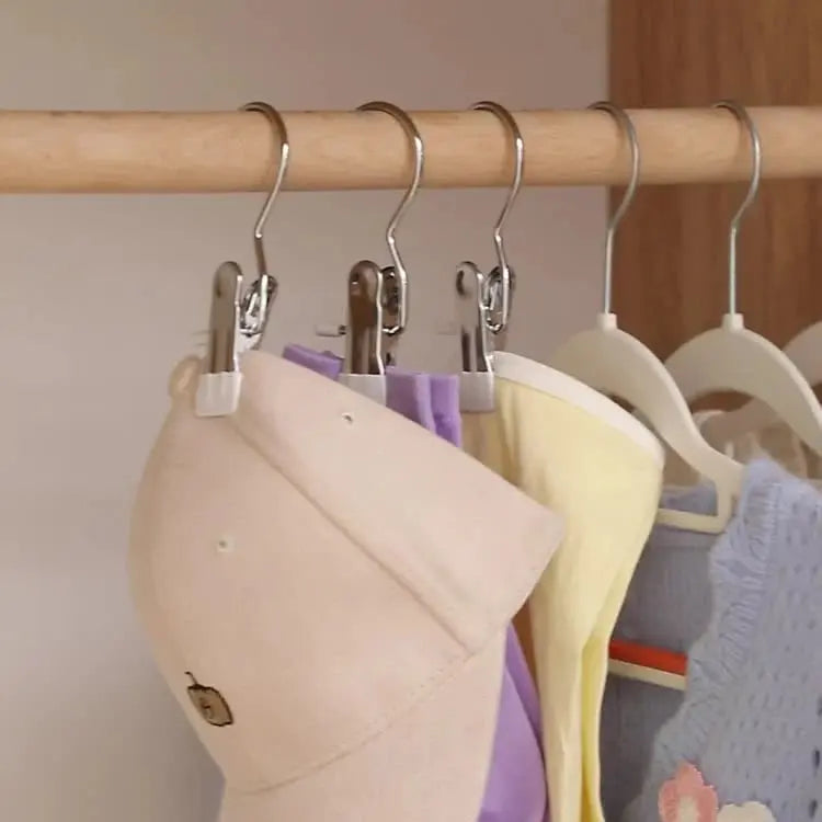Rynx | Space-saving metal clip hook with PVC handle – More stable than wood & plastic