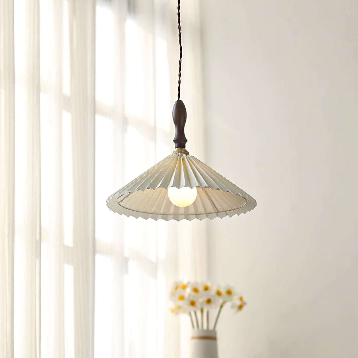 Rynx | Prairie Pleated Plug In Pendant Lamp