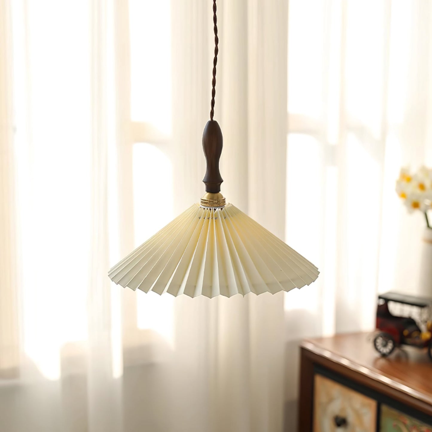Rynx | Prairie Pleated Plug In Pendant Lamp